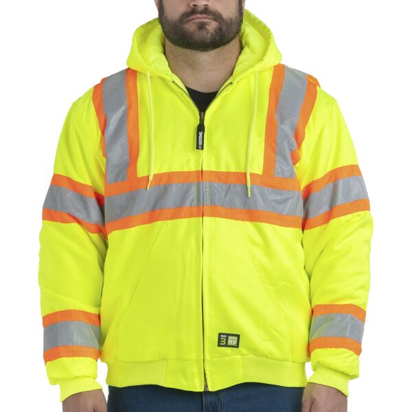 Men's Hi-Vis Class 3 Hooded Active Jacket Thumbnail