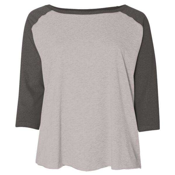 Women's Curvy Collection Baseball Three-Quarter Sleeve Tee Thumbnail