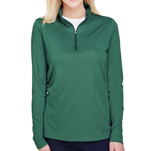 Ladies' Zone Sonic Heather Performance Quarter-Zip Thumbnail